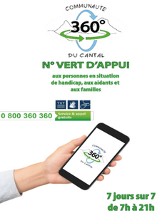 360° - N° Vert d'appui aux personnes en situation de handicap, aidants et aux familles.